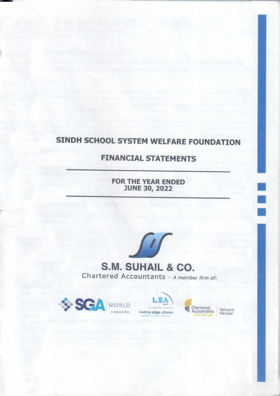 Sindh School System - Financial Statements 2022