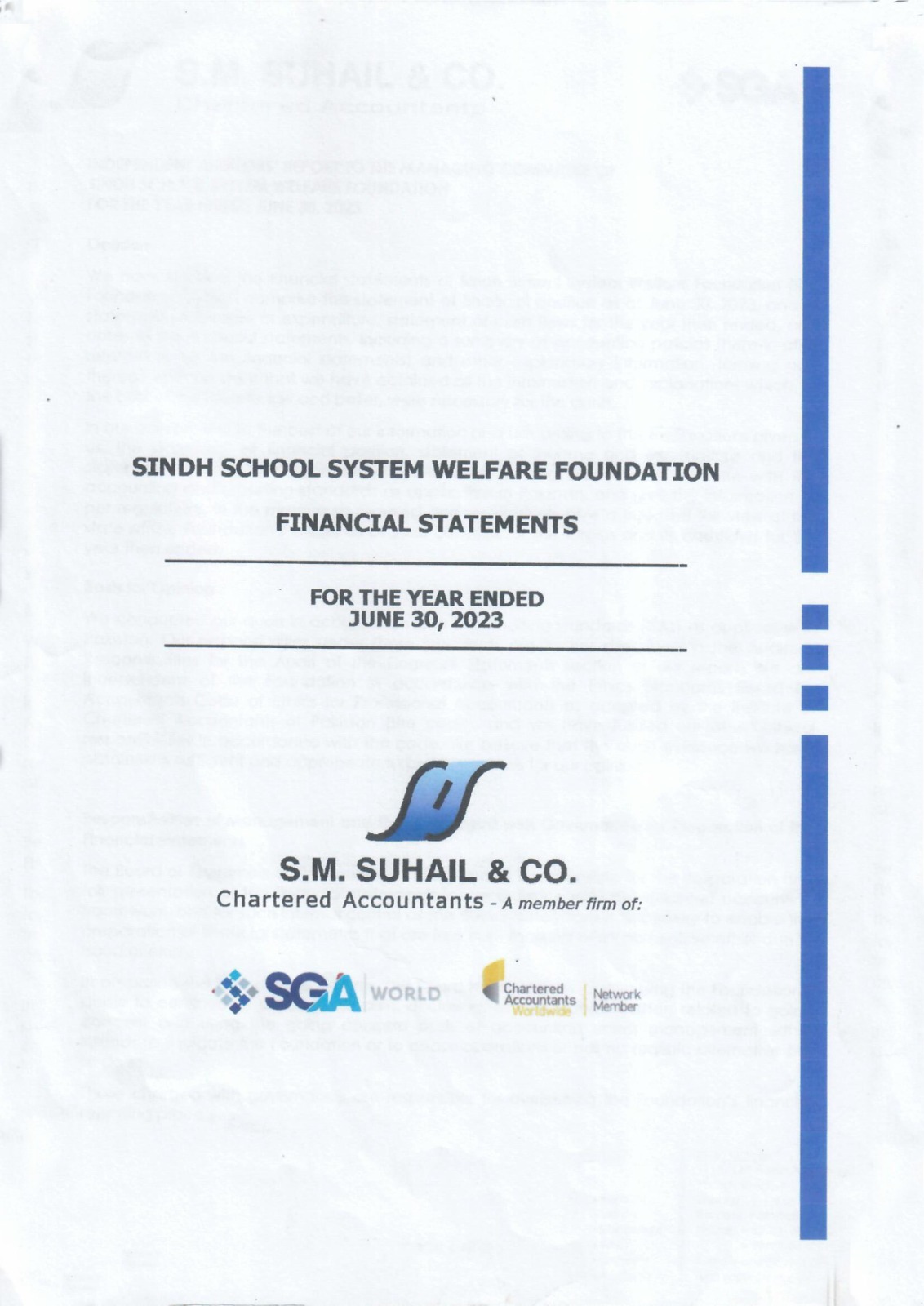 Sindh School System - Financial Statements 2023